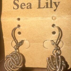 Sea Lily Gold and Silver Earrings